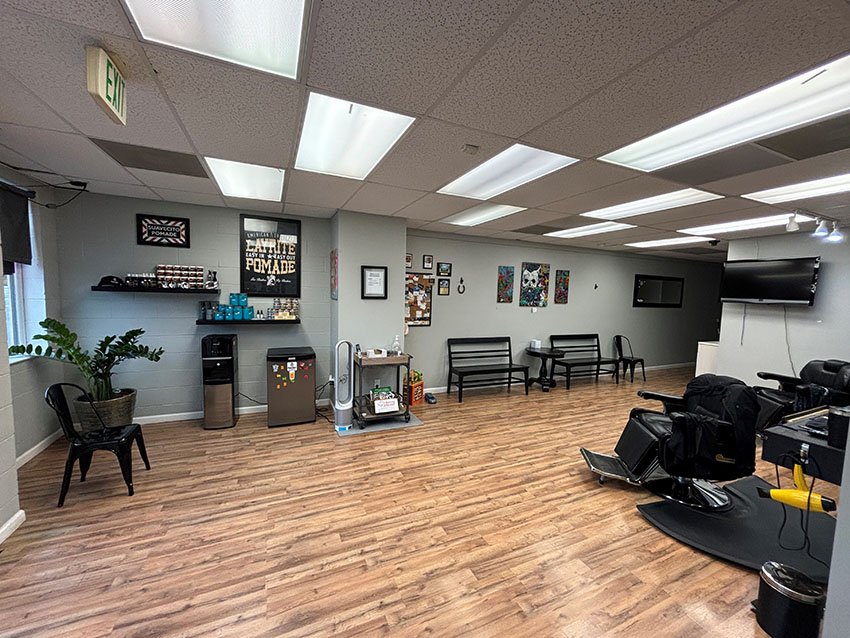 First Class Barbershop interior